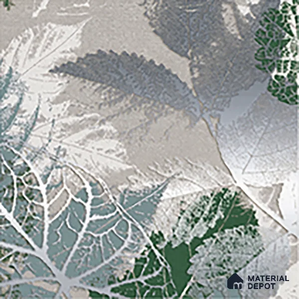 Floral Wall Tile TL 07248 Plana 8001 GLM (Silver) 1 ft x 1 ft Ceramic Matte Finish - 9 mm  | 2 mm Spacer is Mandatory | Please Expect a Slight Variation of Pattern (Sample)